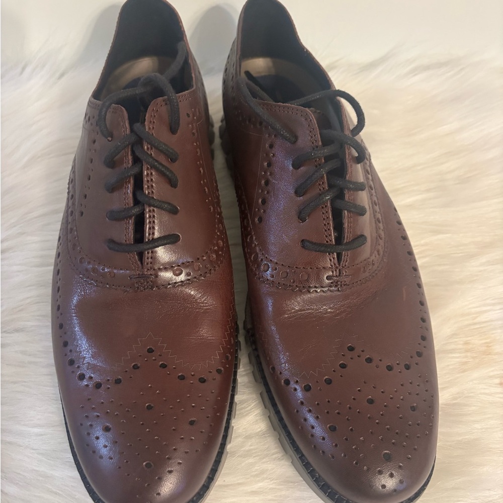Cole Haan Dark Brown Leather Oxfords